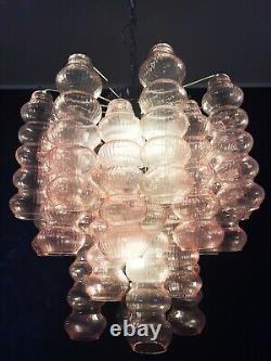 Rare top quality Murano Vintage chandelier 26 pink glasses tube