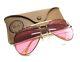 Ray Ban B&l Sunglasses Outdoorsman Shooter 58mm Gold Vintage Rose Pink Rare