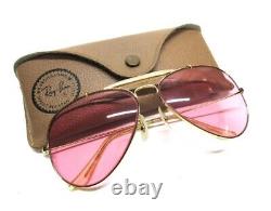 Ray Ban B&L sunglasses Outdoorsman Shooter 58mm Gold Vintage Rose Pink Rare