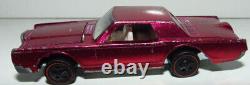 Redline Custom Continental Mark III ROSE Hot Wheels HW Pink Rare Color 1968 US