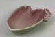 Rookwood White Art Pottery Rare Pink Rose Floral Heart Pin Tray Dish #6970