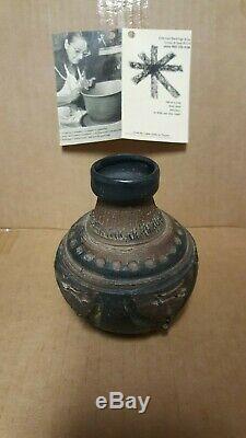 Rose Cabat Original Signed Vase Art Pottery Early Work RARE! WOW