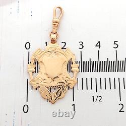 Rose Gold (Pink) 9ct (375, 9K) Antique Rare Pendant with Fob