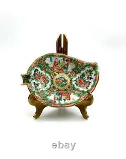 Rose Medallion Rare Antique Decorative Dish Beautiful Collectibles Decor