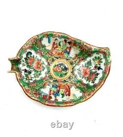 Rose Medallion Rare Antique Decorative Dish Beautiful Collectibles Decor
