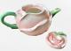 Rose Teapot Collection Magnificence Flower By Tosho Maisen Ceramic Rare Pink