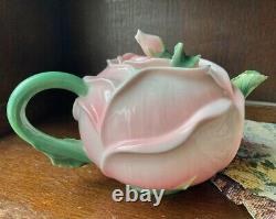 Rose Teapot collection Magnificence Flower by Tosho Maisen ceramic Rare Pink