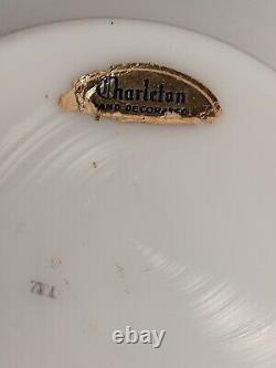 SCARCE Charleton Pink Mist Rococo Fenton Silver Crest Plate Vintage Rare