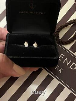 SHAY Jewelry 18k Rose Gold & Pave Diamond Studs Rare And Discontinued