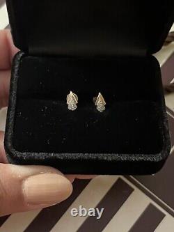 SHAY Jewelry 18k Rose Gold & Pave Diamond Studs Rare And Discontinued