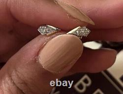 SHAY Jewelry 18k Rose Gold & Pave Diamond Studs Rare And Discontinued