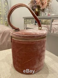STAUD Vitti Crushed Velvet Rare Dusty Rose Pink Bucket Shoulder Bag