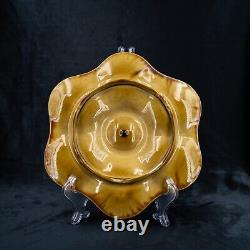 STUNNING Antique French Majolica Oyster Plate? 1890 Rare