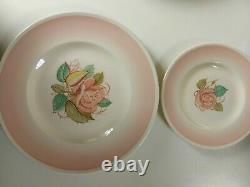 SUSIE COOPER Patricia Rose Pink 6 Dinner Plates & 2 Tea/Side Plates RARE