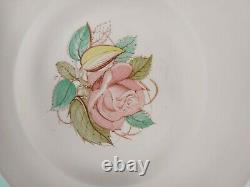 SUSIE COOPER Patricia Rose Pink 6 Dinner Plates & 2 Tea/Side Plates RARE