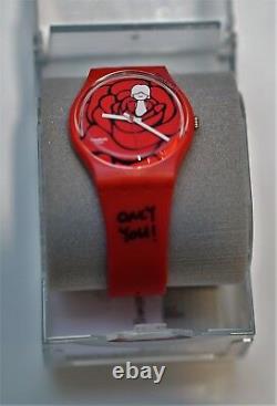 SWATCH GZ264 My Heart Red Rose Only You Rare Swiss Made Plastic Watch