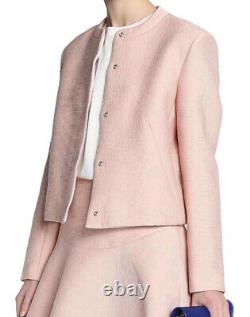 Sandro Women's Very Rare Textured Jacket Blazer In Rose Pink Size 40 NWT $675