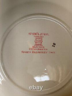 Set Of 8! Spode Billingsley Rose Pink Cream Soup & Saucer, Vintage RARE