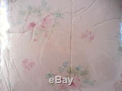 Simply Shabby Chic RETIRED pink ROSES cottage FULL comforter set ruffleRARE