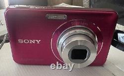 Sony Cyber-shot DSC-W310 12.1MP Digital Camera Rare Pink Rose Low Shutter Count