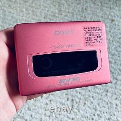 Sony WM-EX633 Walkman Cassette Player, Rare Pink Color! Working