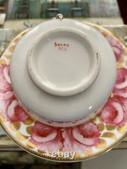 Spode Cabbage Rose Tea Cup And Saucer. Very Rare Early 1807 Spode