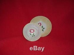 Staffordshire Spatterware Yellow Rose Cup And Saucer Rare Ca. Spatter 1835
