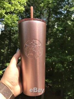 Starbucks Rose Gold Stainless Steel Cold Cup Venti Tumbler 24oz Sold out Rare