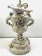 Super Nice Rare Vintage Large Capodimonte Table Lamp Pink Rose And Cherub #2