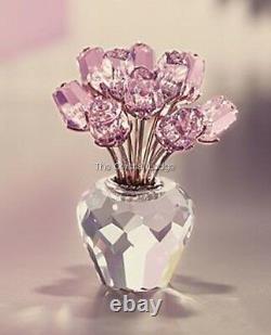 Swarovski Crystal A Dozen Pink Roses 628343 Mint Boxed Retired Rare