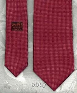 Sweet Hermes Woven Solid Silk Tie Saint-Honoré Pink/Rose Ltd Edition Ex Rare