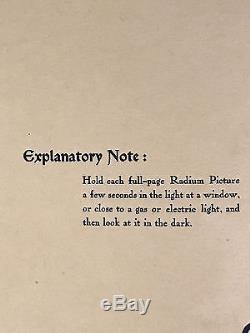 THE RADIUM BOOK William Rose, RARE HOLD TO THE LIGHT FANTASY 2nd Ed. 1905