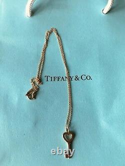 TIFFANY Rose Gold Heart Key 18k Necklace Cute And Rare