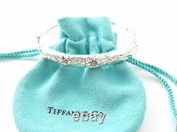 Tiffany & Co RARE Nature Flower Rose Bangle Bracelet