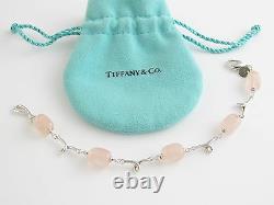 Tiffany & Co RARE Silver Rose Pink Quartz Bracelet Bangle EXCELLENT Condition