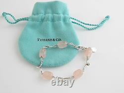 Tiffany & Co RARE Silver Rose Pink Quartz Bracelet Bangle EXCELLENT Condition