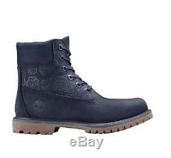 Timberland Womens Boots Sz 6.5 Rose Embossed Euro Release Rare Blue A1KSL
