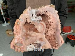 Top rare 21.1LB Natural pink rose Quartz specimen points Crystal rock Healing
