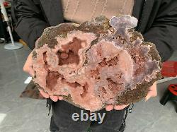 Top rare 7LB Natural pink rose Quartz specimen points Crystal rock Healing