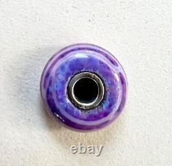 Trollbead trollstone pink stripes rare ooak unique