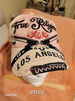 True Religion 3 Roses Los Angeles Vtg. Unisex Pink Rare Hat