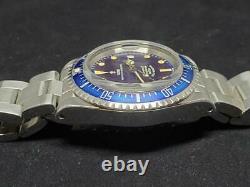 Tudor Small Rose Submariner Blue dial Ghost-Bezel Rare Used 39mm Ref. 7016/0 F/S