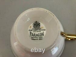 Ultra Rare Paragon Cabbage Rose Cup Gold With Gold Lace