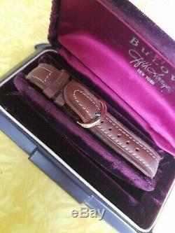 Unused 14k Rose-gold/f 1946 Bulova Ambassador Watch/rare Satin Case/in Box/wow
