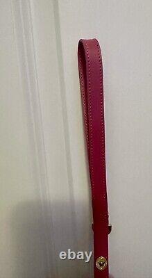 VERSACE PET LEASH! -Rare Luxury Dog/Cat Leash! -Pink WithGold Medusa Emblems