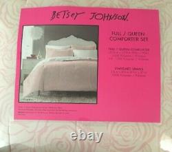 Very Rare Betsey Johnson Inverse Rose Full Queen Comforter + Sham Set