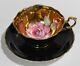 Very Rare Paragon Floating Pink Rose On Gold Gilded Background Cup & Saucer Mint