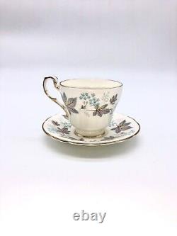 Very Rare Paragon Floating Rose Cup & Saucer, Pink Roses On Black Ground