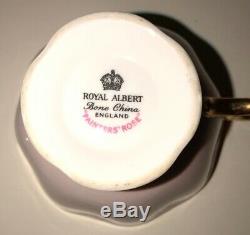 Very Rare- Royal Albert Painters Rose With Gold Trim Tea Cup, Plate & Saucer