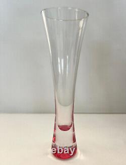 Very Rare Set Of 2 Veuve Clicquot Rose Pink Trendy Champagne Crystal Flute Glass